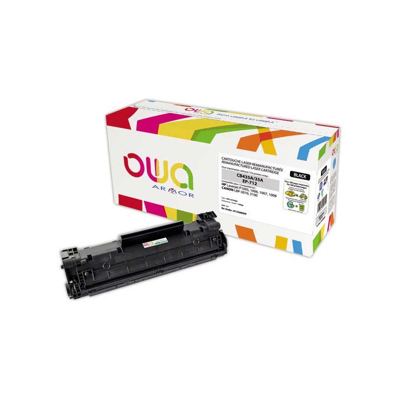 Toner ARMOR noir compatible HP 35A  - Fiducial
