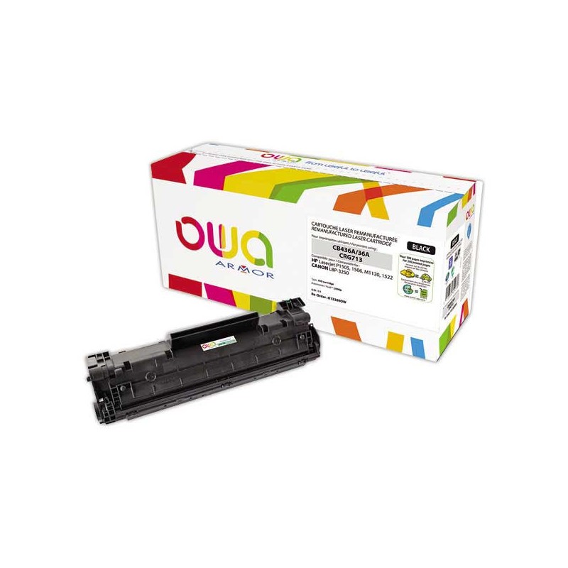 Toner ARMOR noir compatible HP 36A  - Fiducial