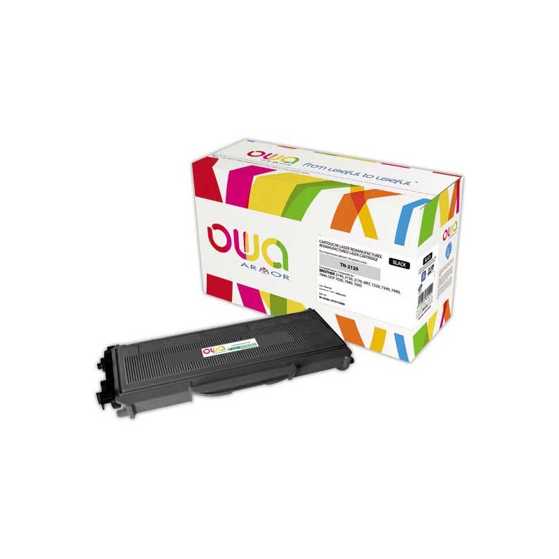 Toner BROTHER TN2120 noir Compatible ARMOR  - Fiducial