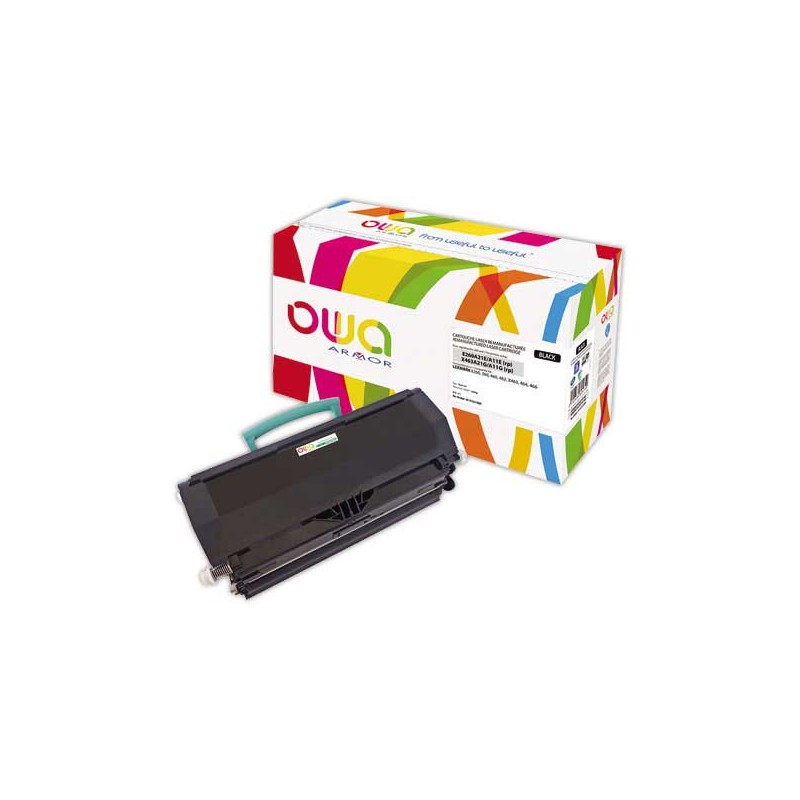 Toner LEXMARK noir E260A11E compatibleARMOR  - Fiducial
