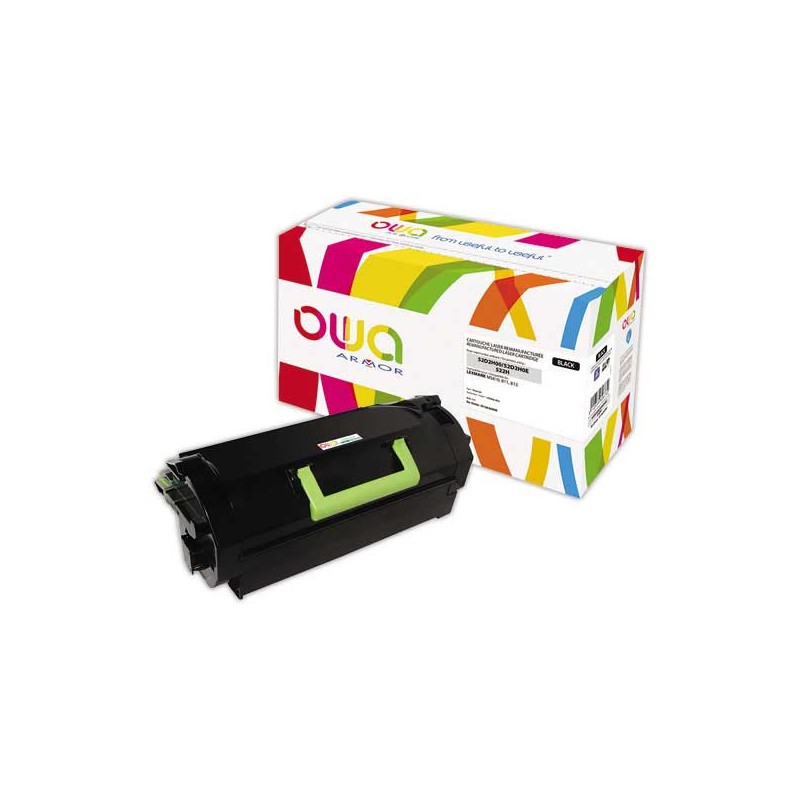 Toner LEXMARK 522 noir HC 52D2H00 compatible ARMOR  - Fiducial