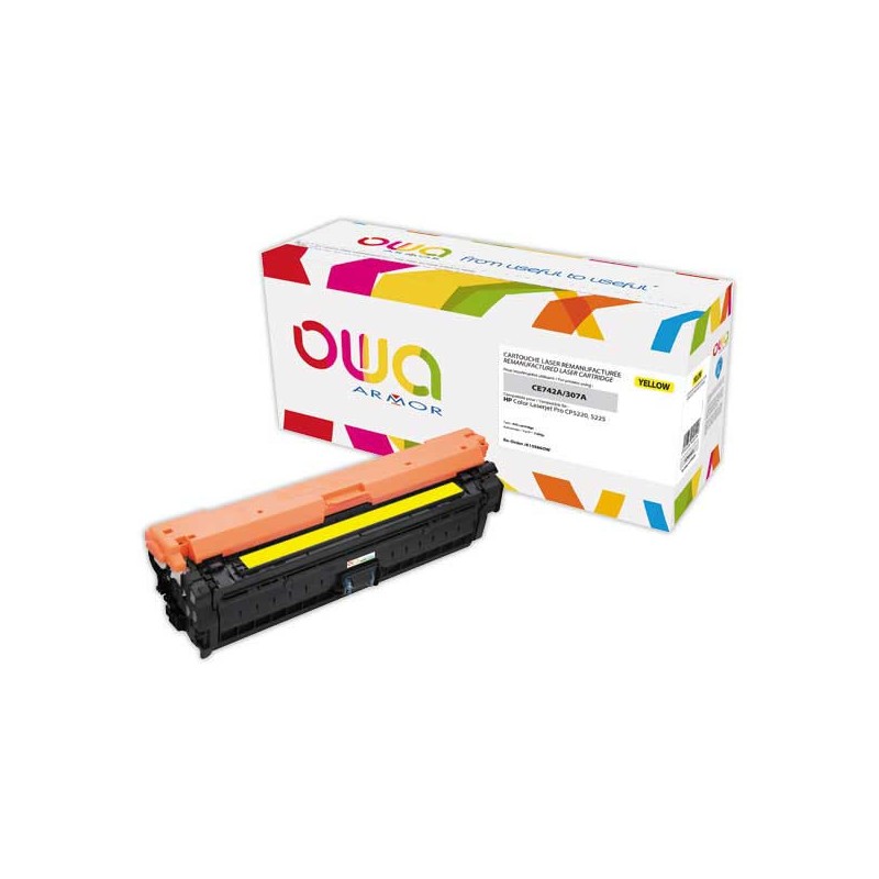 Toner ARMOR jaune compatible HP CE742A  - Fiducial