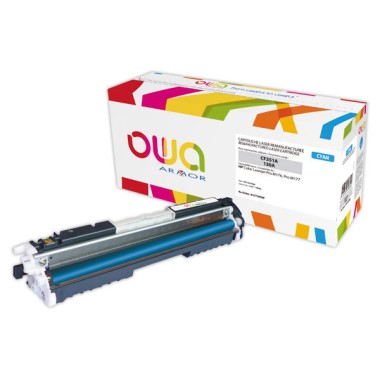 Toner OWA équivalent HP 130A - CF351A cyan  - Fiducial