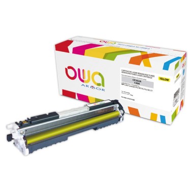 Toner OWA équivalent HP 130A - CF352A jaune  - Fiducial