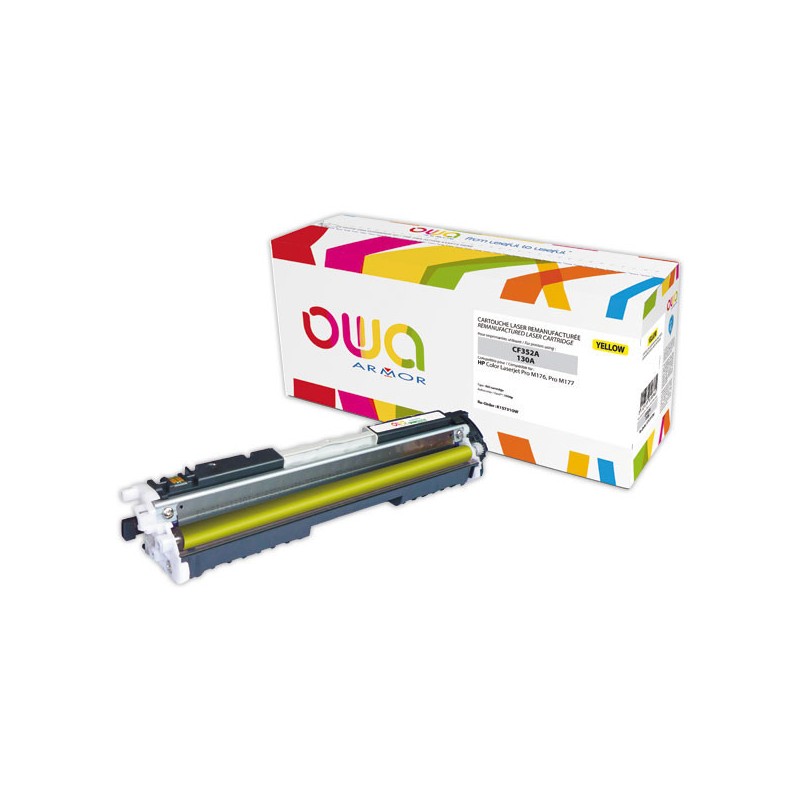 Toner OWA équivalent HP 130A - CF352A jaune  - Fiducial