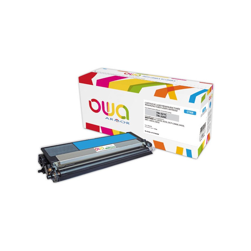 Toner ARMOR équiv. BROTHER TN321 / TN326 cyan  - Fiducial