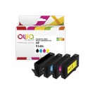 Pack 4 cartouches Jet d'encre Noir/Couleurs OWA K10306OW compatible HP  - Fiducial