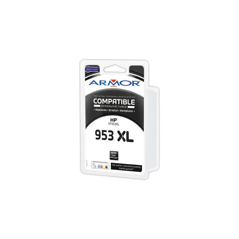 Cartouche d'encre ARMOR noire compatible HP 953XL  - Fiducial
