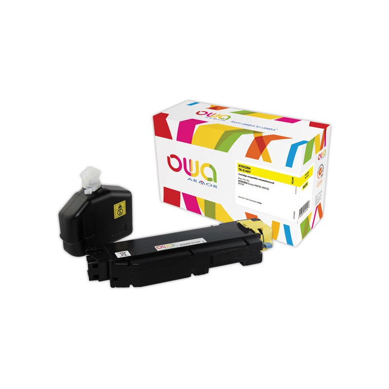 Toner ARMOR équivalent KYOCERA TK-5140Y JAUNE  - Fiducial