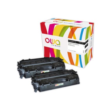 Toner ARMOR noir compatible HP CE505X,CANON 719H  x2 - Fiducial