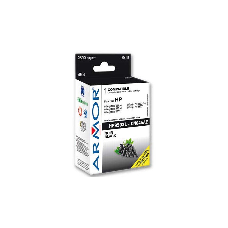 Cartouche d'encre ARMOR noire compatible HP 950XL  - Fiducial