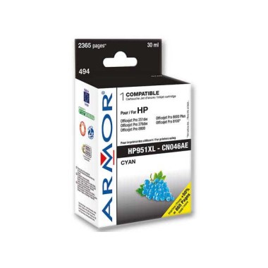 Cartouche d'encre ARMOR cyan compatible HP 951XL  - Fiducial