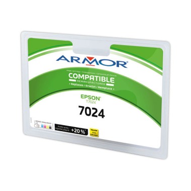 Cartouche ARMOR équiv. Epson T7024 jaune  - Fiducial
