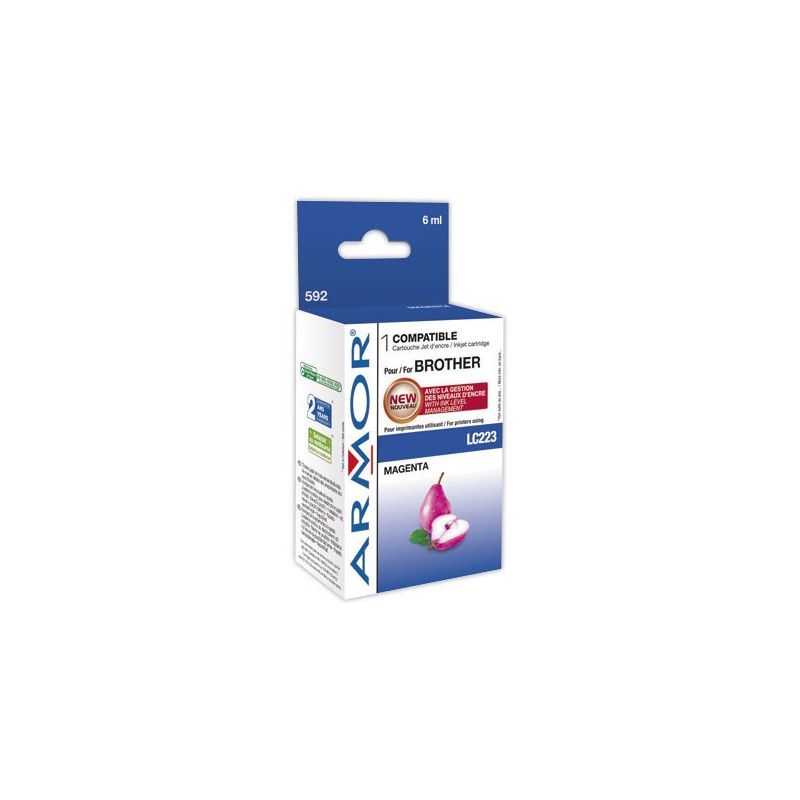 Cartouche BROTHER LC223M ARMOR - Magenta  - Fiducial
