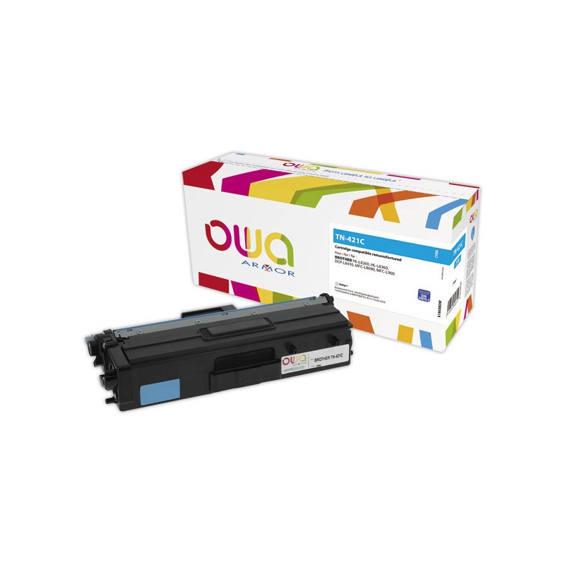 Toner ARMOR équiv. BROTHER TN421 cyan  - Fiducial