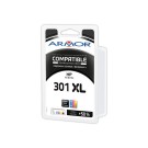 Cartouche d'encre ARMOR noire et 3 couleurs compatible HP 301XL  x2 - Fiducial