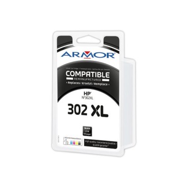 Cartouche d'encre ARMOR noire compatible HP 302XL  - Fiducial