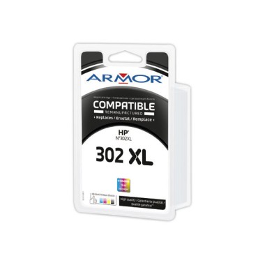Cartouche d'encre ARMOR 3 couleurs compatible HP 302XL  - Fiducial