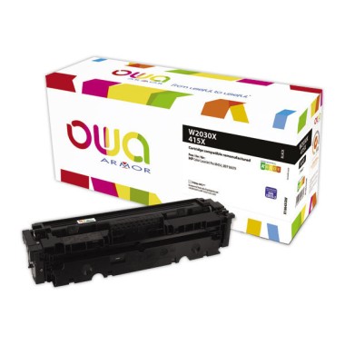Toner ARMOR noir compatible HP 415X W2030X  - Fiducial