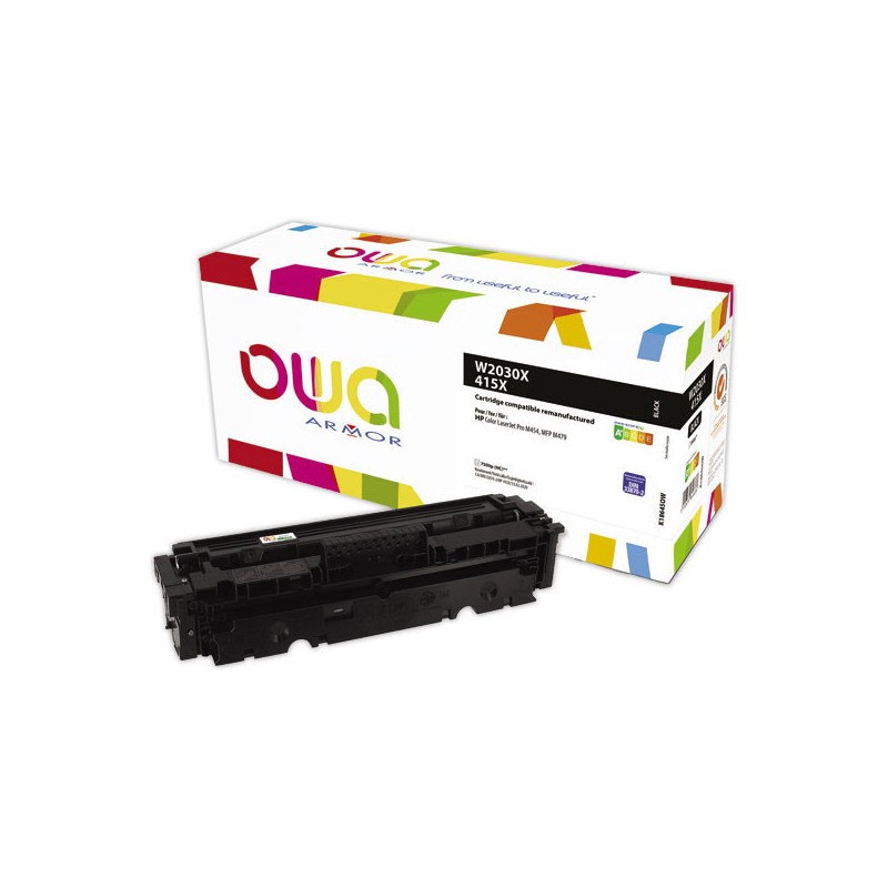 Toner ARMOR noir compatible HP 415X W2030X  - Fiducial