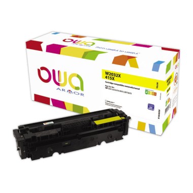 Toner ARMOR jaune compatible HP 415X W2032X  - Fiducial