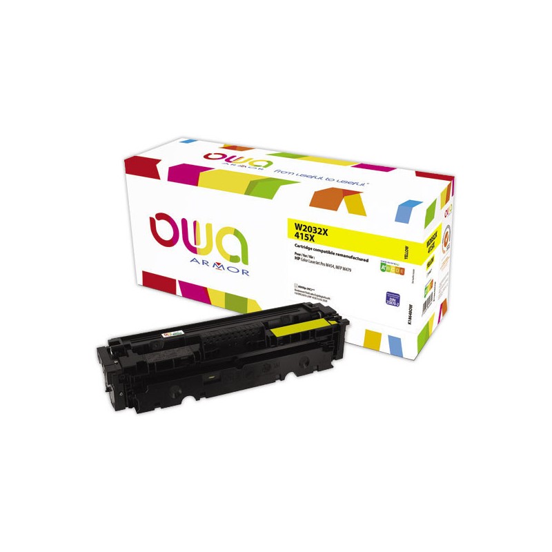 Toner ARMOR jaune compatible HP 415X W2032X  - Fiducial