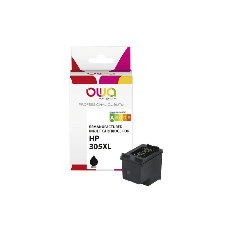 Cartouche d'encre ARMOR noire compatible HP305XL  - Fiducial