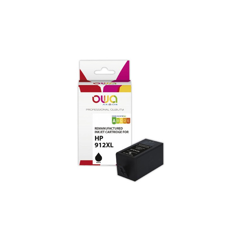 Cartouche d'encre ARMOR noire compatible HP912XL  - Fiducial