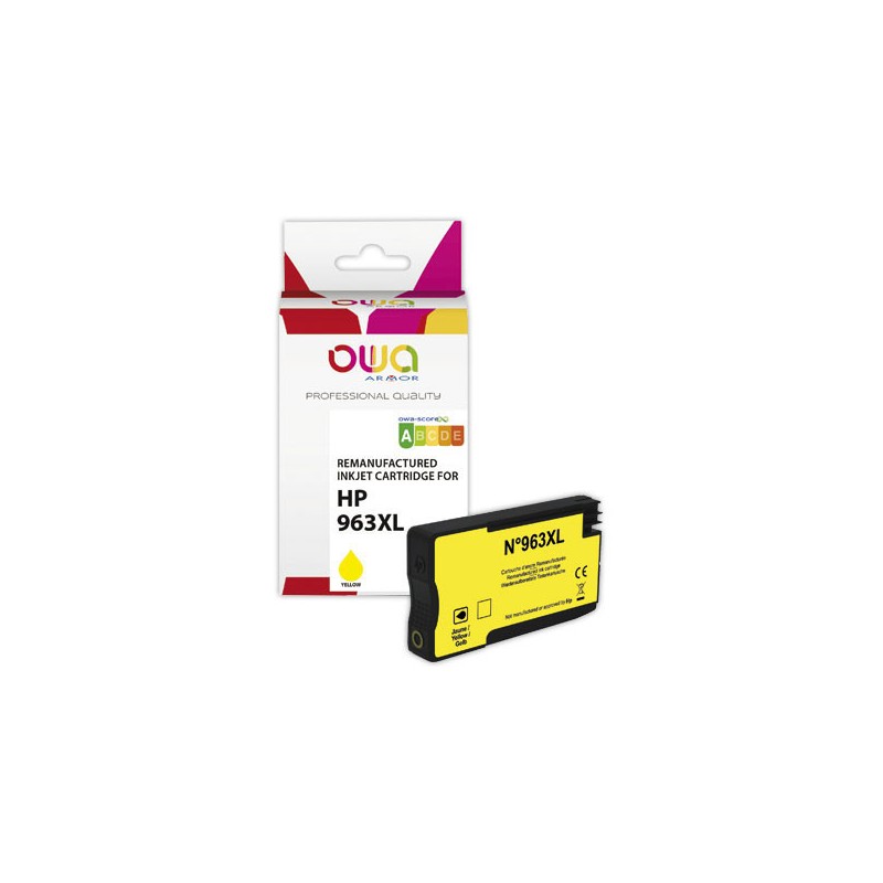 Cartouche d'encre ARMOR jaune compatible HP963XL  - Fiducial