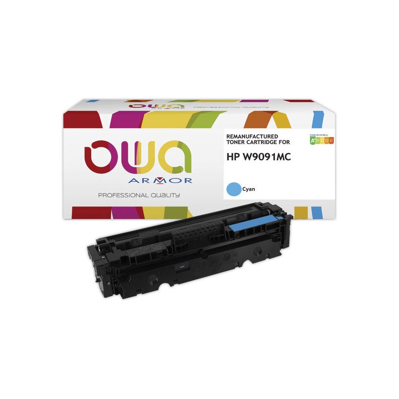 Toner OWA équivalent HP W9091MC Cyan  - Fiducial