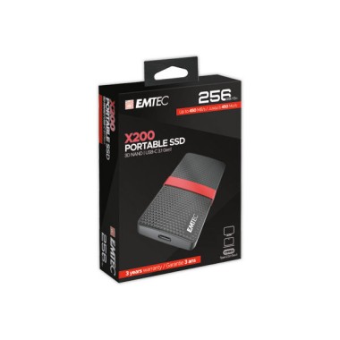 Disque dur externe SSD Emtec USB 3.1-256Go  - Fiducial