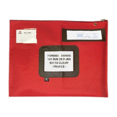 Pochette courrier 42x32 cm rouge en polyester  - Fiducial