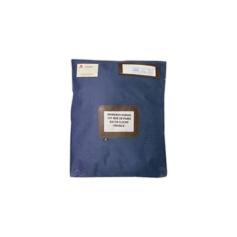 Pochette courrier à soufflet L 40xP 5xH 50 cm bleue en polyester  - Fiducial