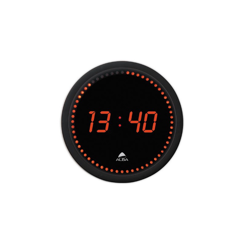 Horloge murale LED ronde seconde défilante  - Fiducial