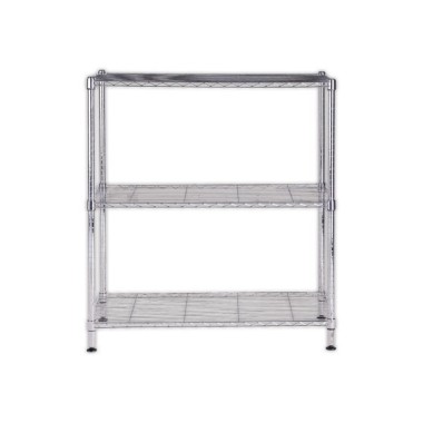 Etagère multifonction 3 niveaux L90 x H90 cm gris métal acier  - Fiducial