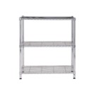 Etagère multifonction 3 niveaux L90 x H90 cm gris métal acier  - Fiducial