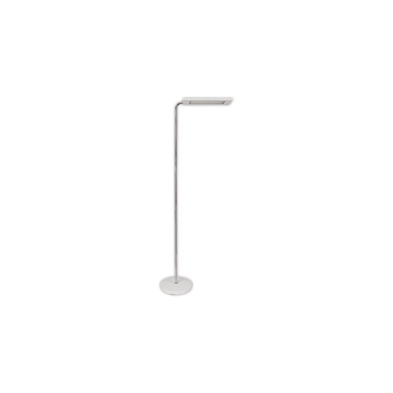 Lampadaire LED 25W acier/abs tête réversible et pivotante - Blc/Chrome  - Fiducial