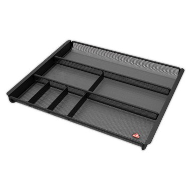 Organiseur trieur métal pour tiroir Mesh - 7 compartiments - Noir  - Fiducial