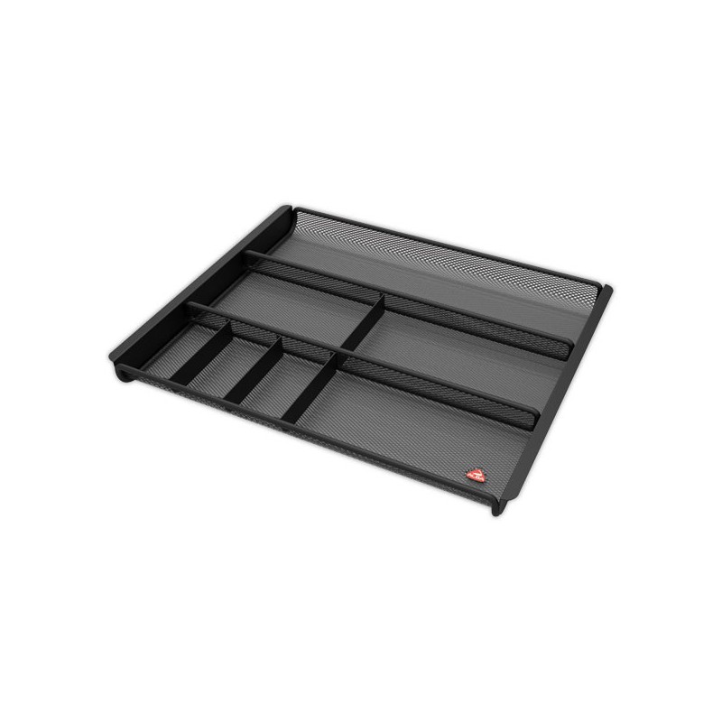 Organiseur trieur métal pour tiroir Mesh - 7 compartiments - Noir  - Fiducial