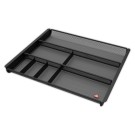 Organiseur trieur métal pour tiroir Mesh - 7 compartiments - Noir  - Fiducial