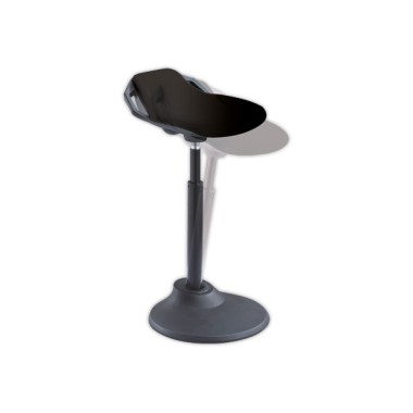 Tabouret ergonomique à bascule Flexy noir monté  - Fiducial