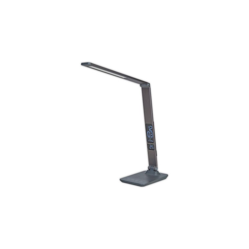 Lampe Led multifonction avec port USB écran digital - Gris anthracite  - Fiducial