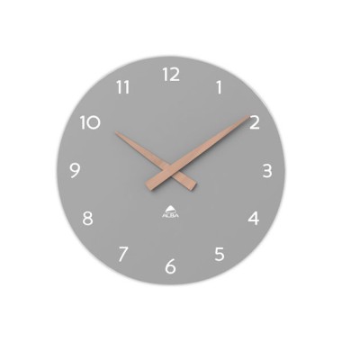 Horloge murale milena grise 30 cm cadran bois  - Fiducial