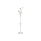 Portemanteau Festy ALBA corps blanc, pateres bois H 1,75 m  - Fiducial