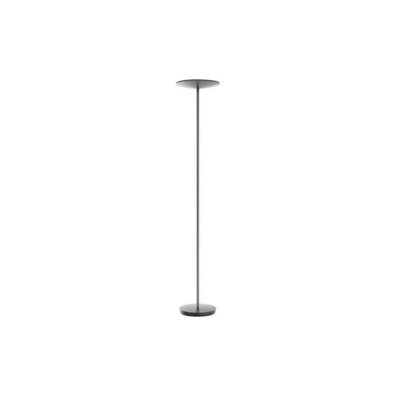 Lampadaire droit LED slim 30W noir, avec variateur noir  - Fiducial