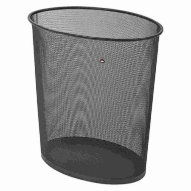 Corbeille à papier métal mesh 40L noire  - Fiducial