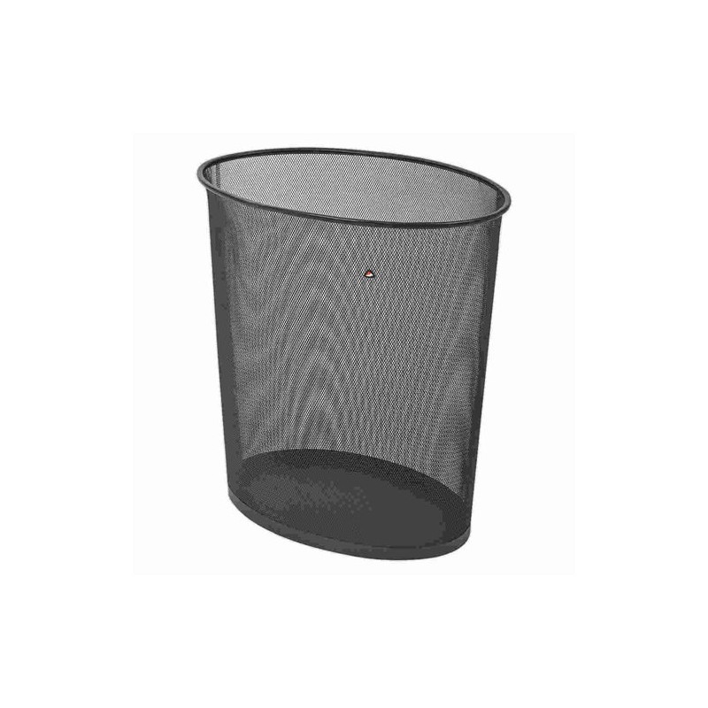 Corbeille à papier métal mesh 40L noire  - Fiducial