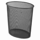 Corbeille à papier métal mesh 40L noire  - Fiducial