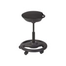 Tabouret ergonomique à bascule noir avec roulettes  - Fiducial