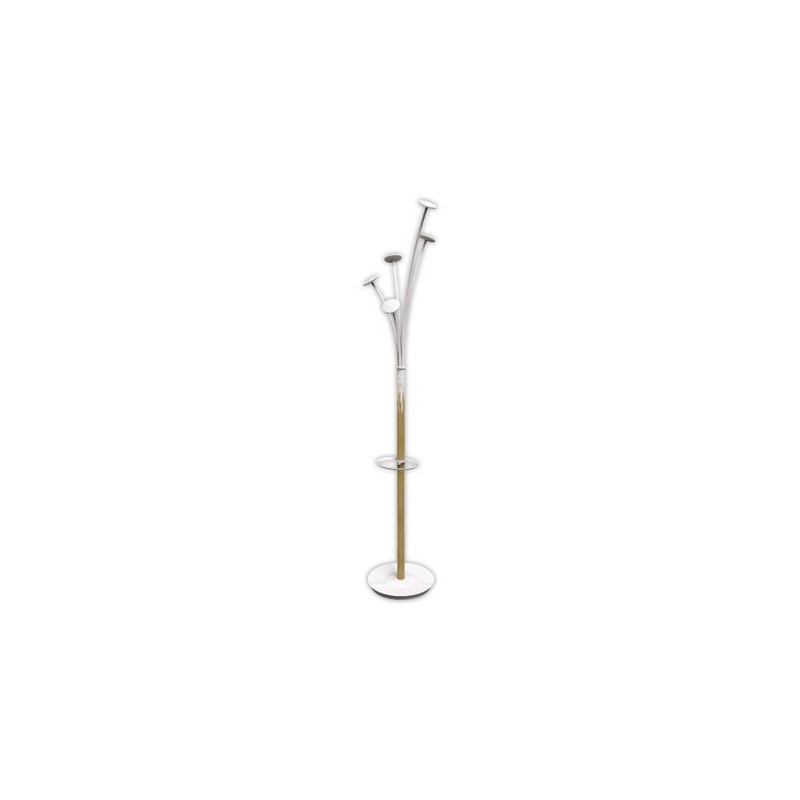 Portemanteau festival bois blanc 5 patères  - Fiducial